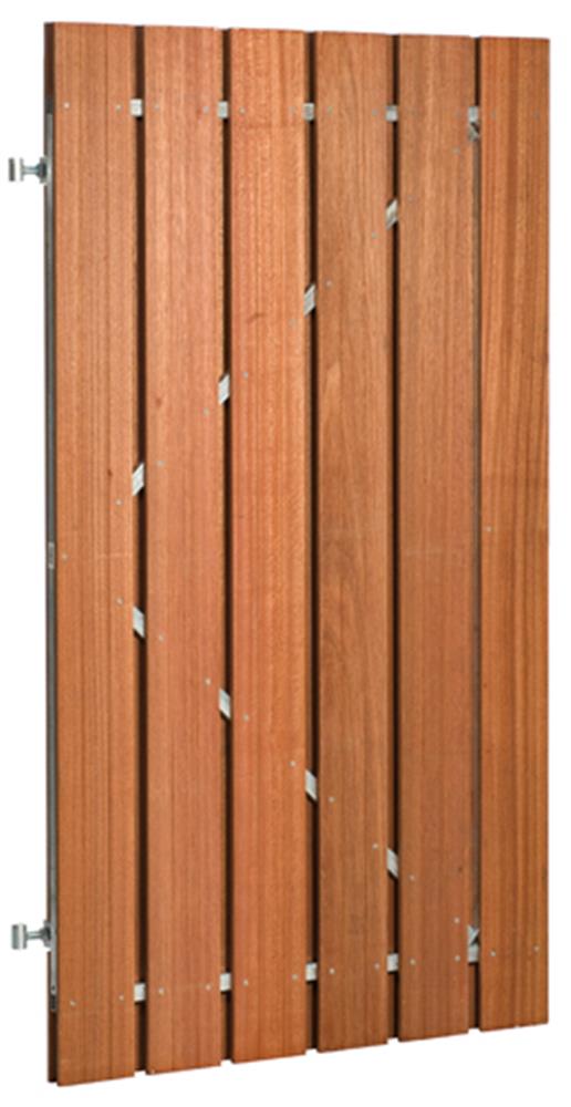 Hardhouten deur op verstelbaar stalen frame