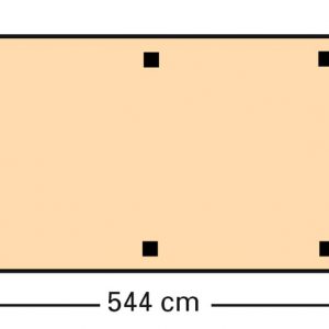 Schaduwpergola vuren houtpakket 344 x 544 cm